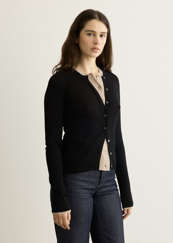 Kalet Fine Silk Wool Cardigan
