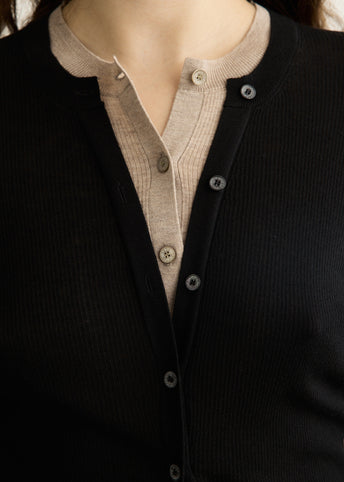 Kalet Fine Silk Wool Cardigan