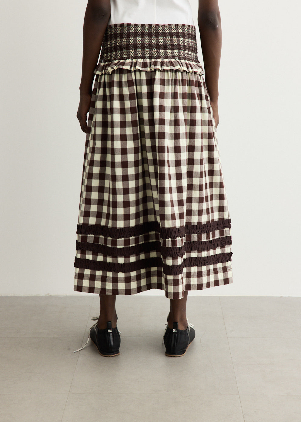 Ava Ruffle Midi Skirt