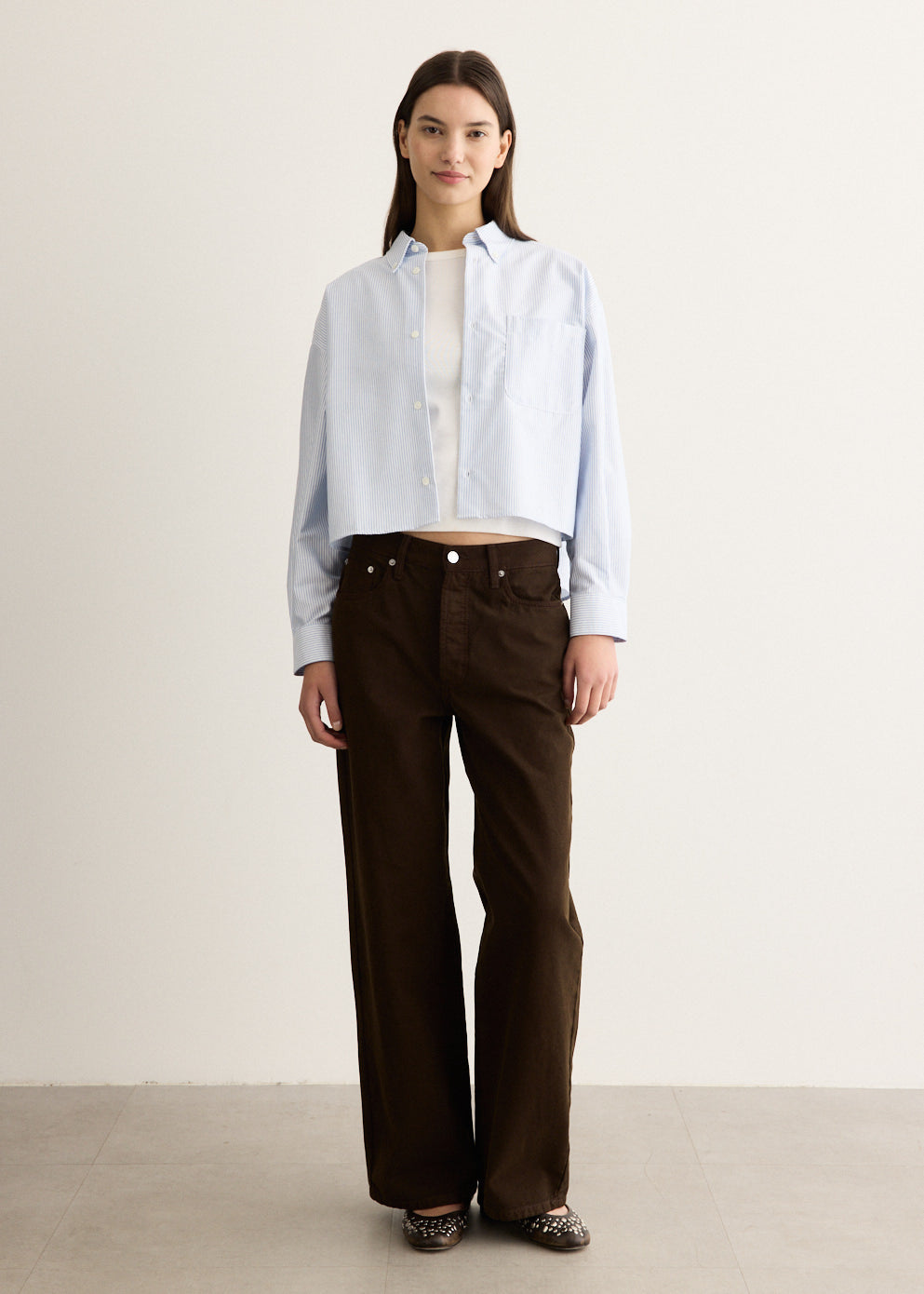 Sophia Button Down Logo Shirt
