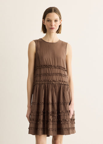 Reed Drop Waist Ruffle Midi Dress