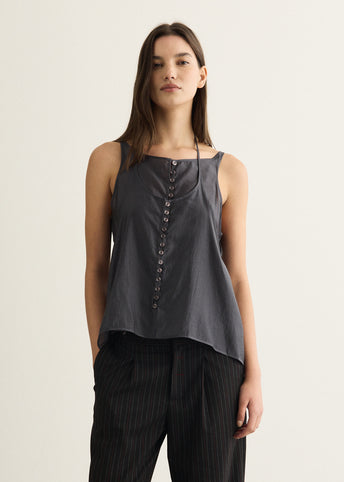 Incu Exclusive See-through Button Loop Top