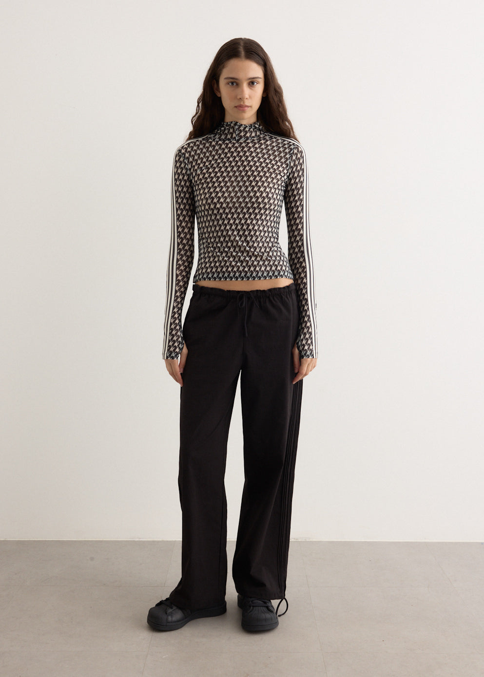 x Avavav Mesh All Over Print Top