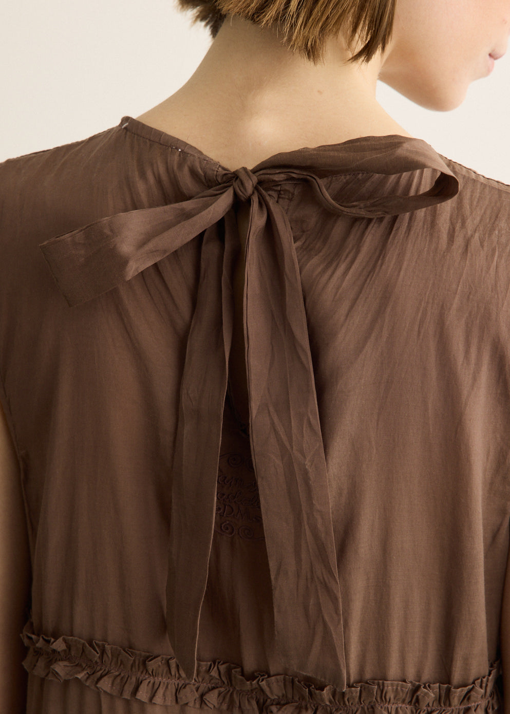 Reed Drop Waist Ruffle Midi Dress