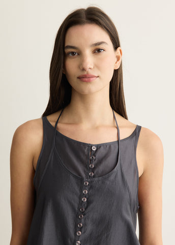 Incu Exclusive See-through Button Loop Top
