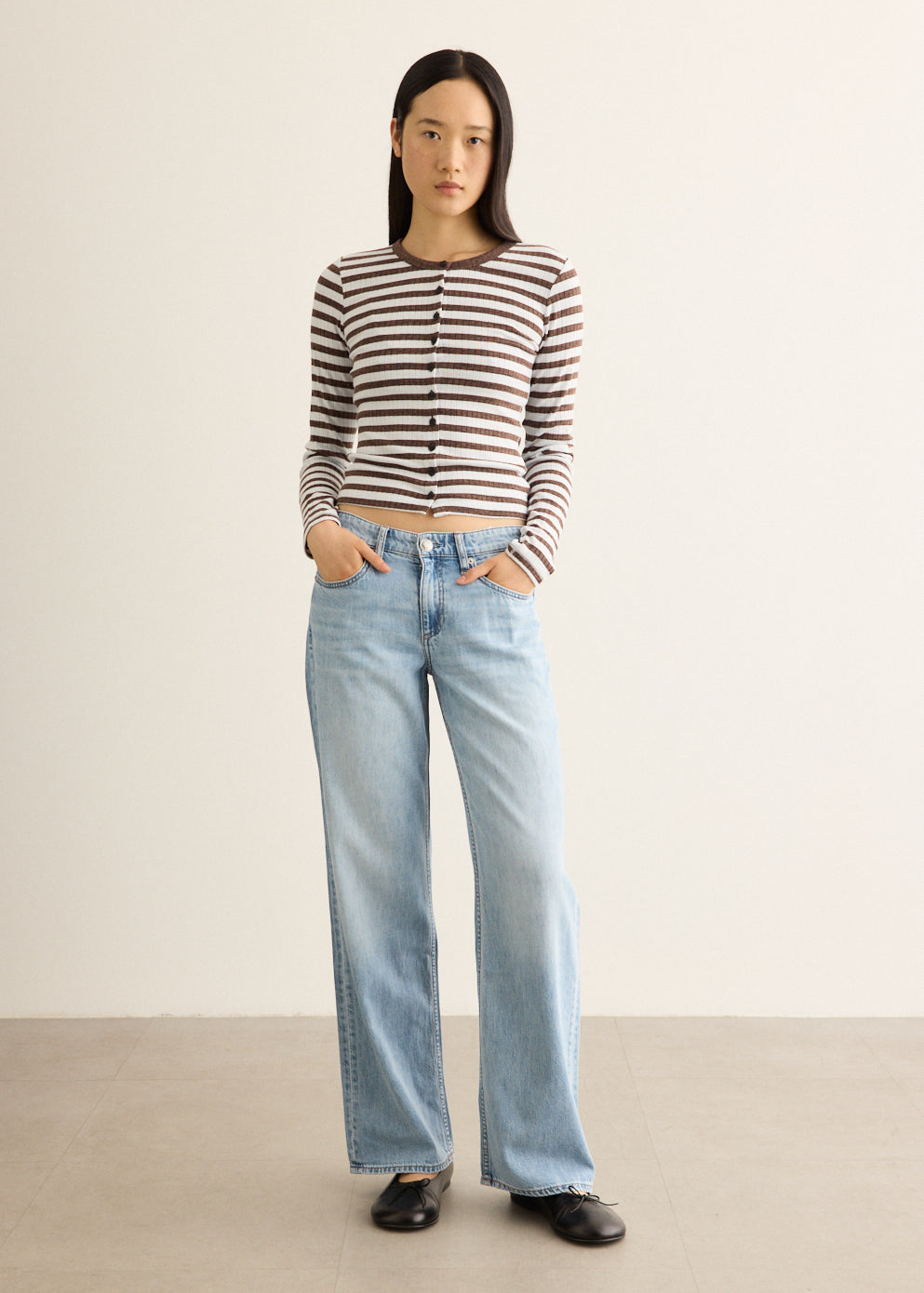 Featherweight Cam Low Rise Full Straight Jeans