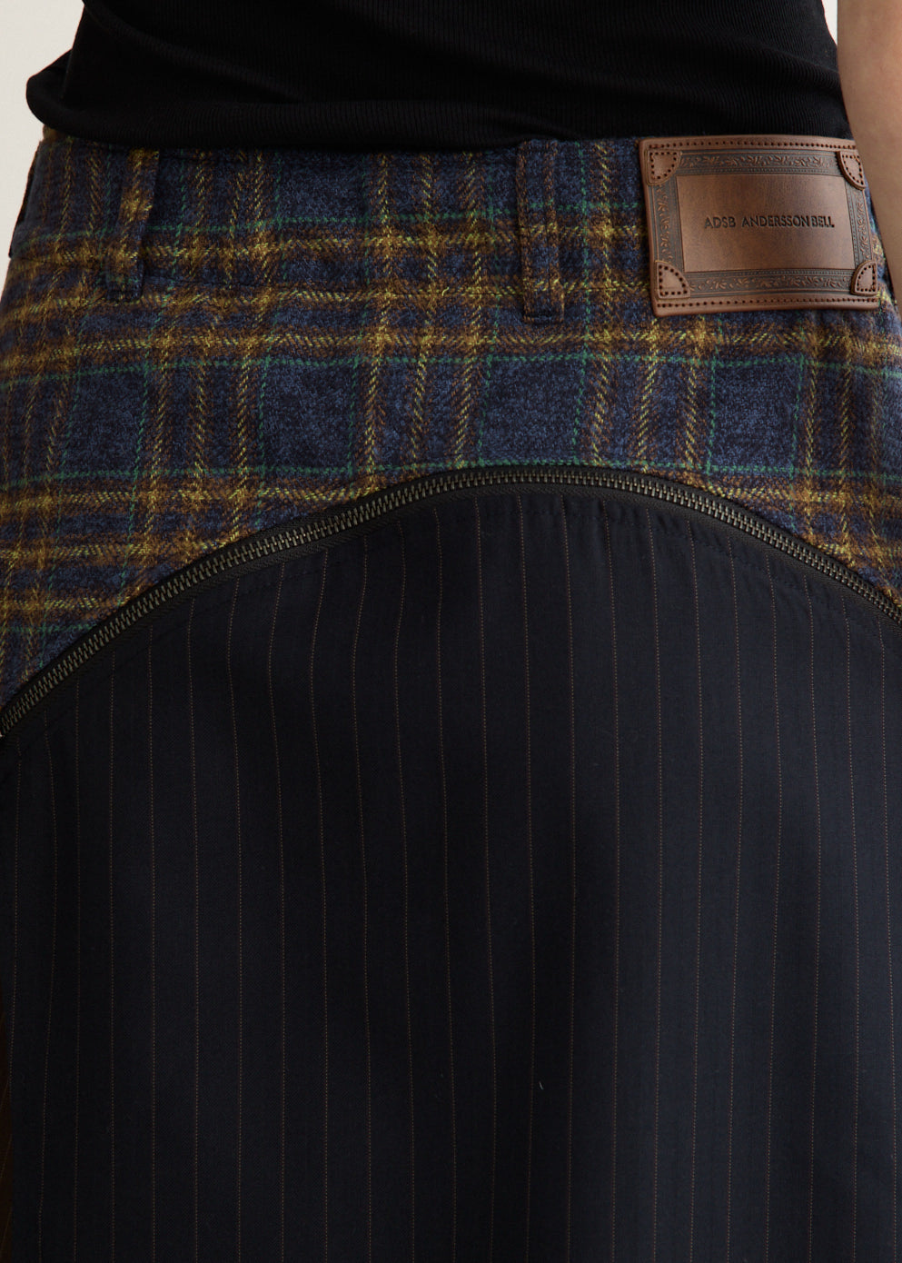 Unisex Multi Check Combo Skirt