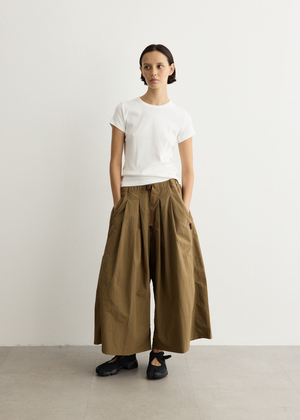 Nylon Flare Pants