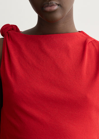 Marl Mesh Tie Knot Tank Top