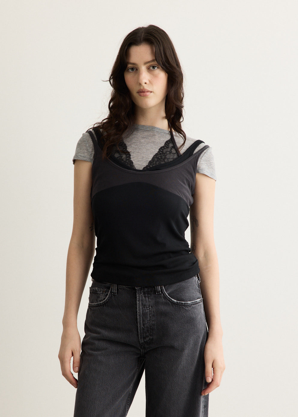 Upside-Down Layered T-Shirt