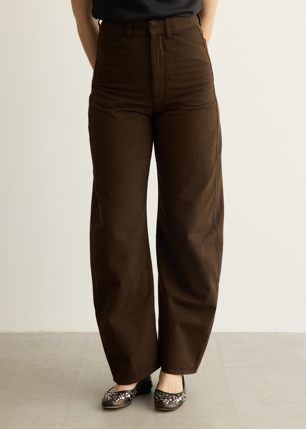 High Waisted Curved Pants