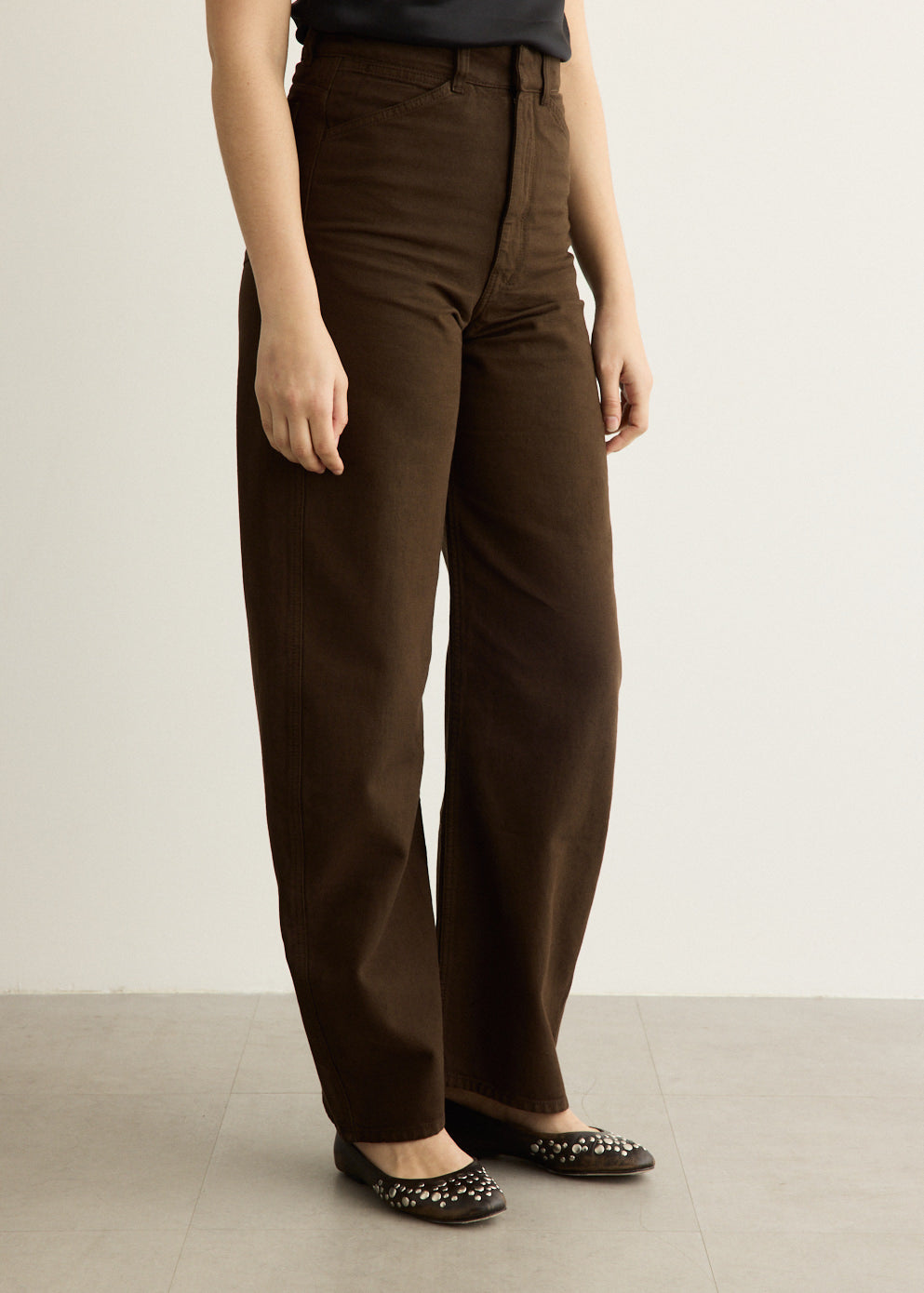 High Waisted Curved Pants