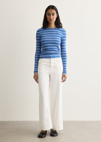 Soft Cotton Rib Long Sleeve T-Shirt