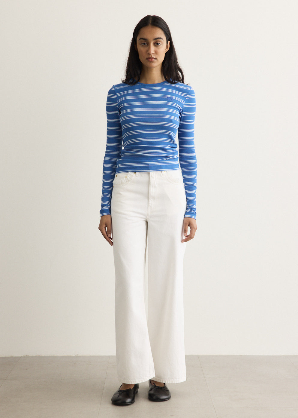 Soft Cotton Rib Long Sleeve T-Shirt