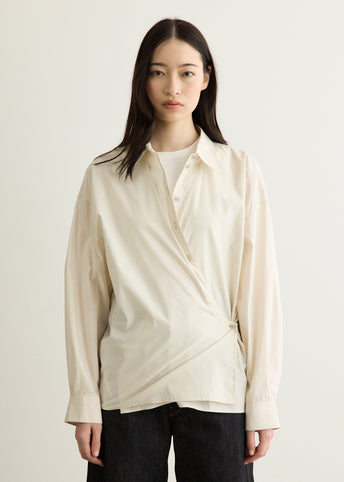 Straight Collar Twisted Shirt