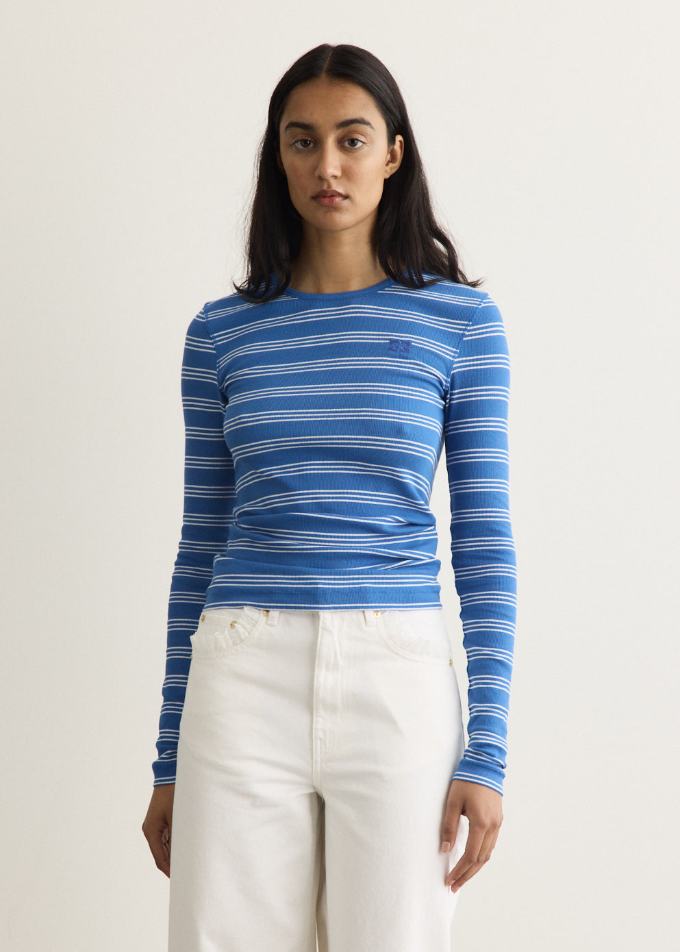 Soft Cotton Rib Long Sleeve T-Shirt