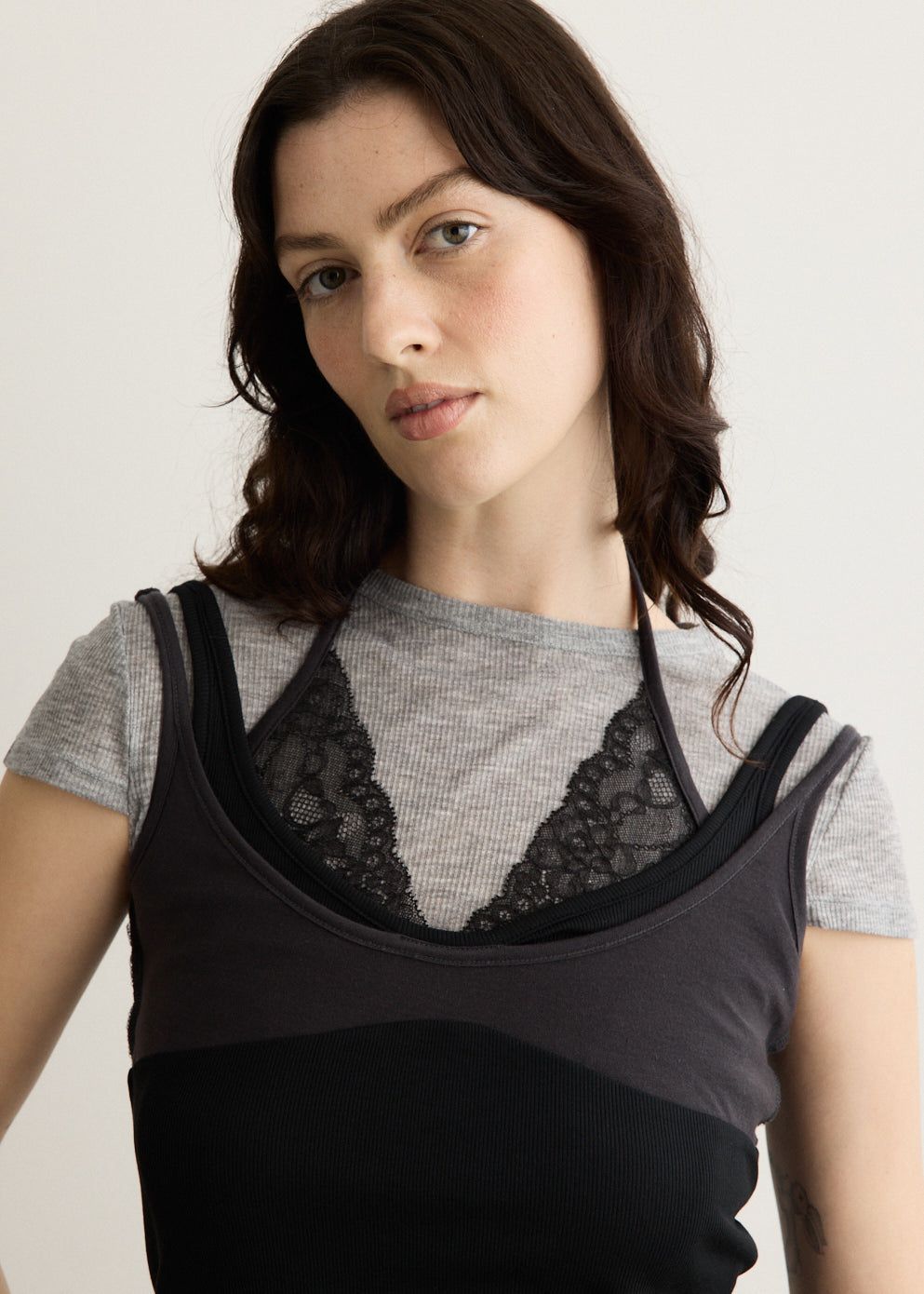 Upside-Down Layered T-Shirt