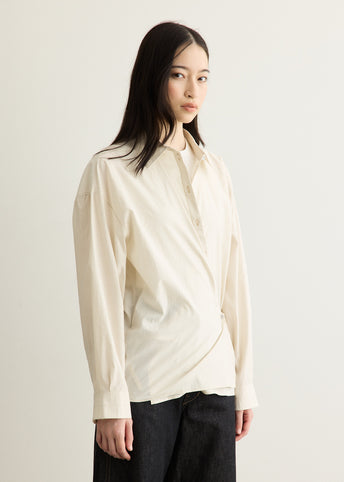 Straight Collar Twisted Shirt
