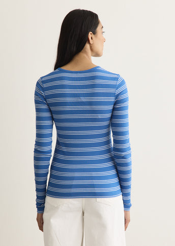 Soft Cotton Rib Long Sleeve T-Shirt