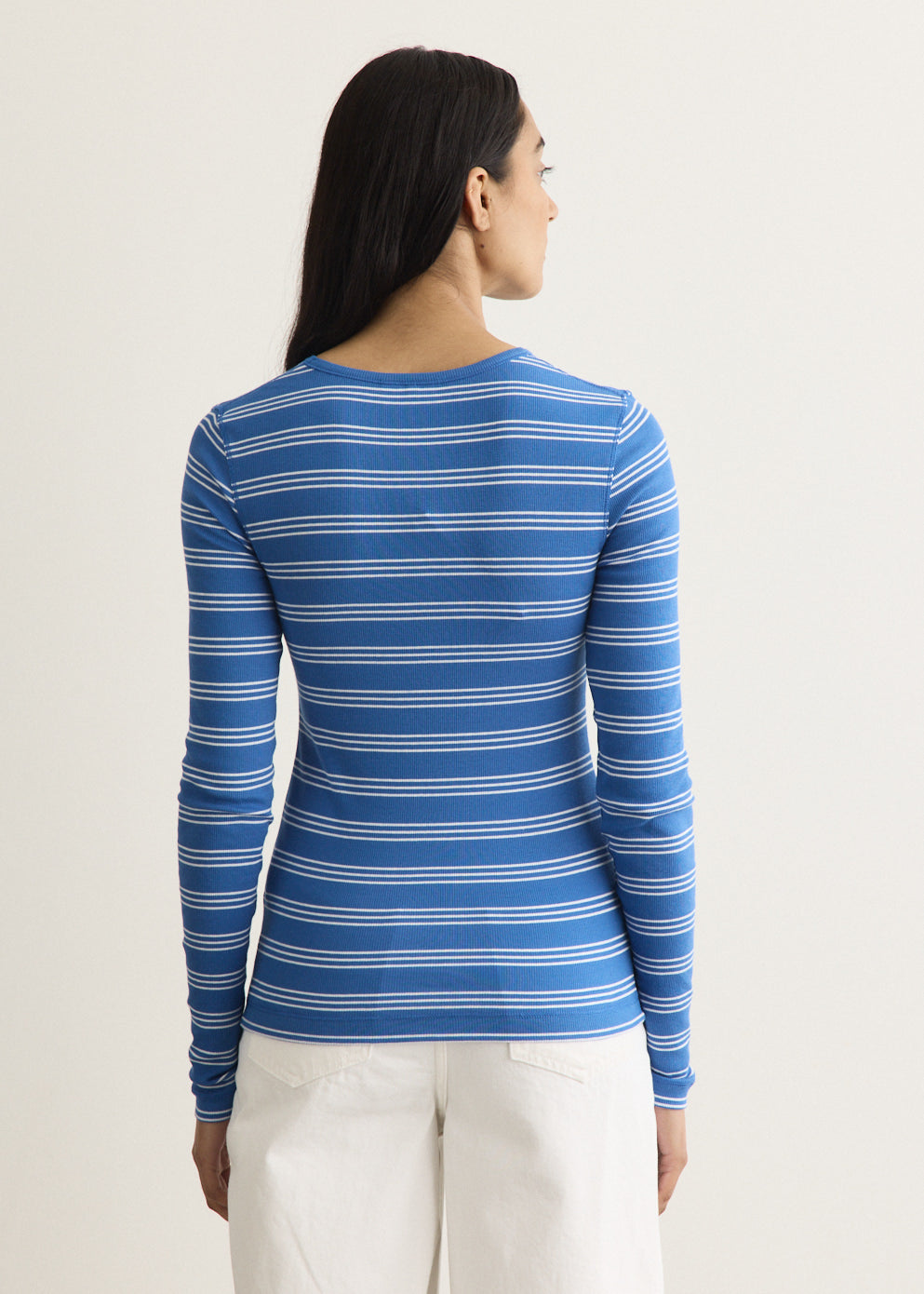 Soft Cotton Rib Long Sleeve T-Shirt