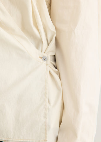 Straight Collar Twisted Shirt