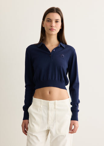 Merino Knit Long Sleeve Polo