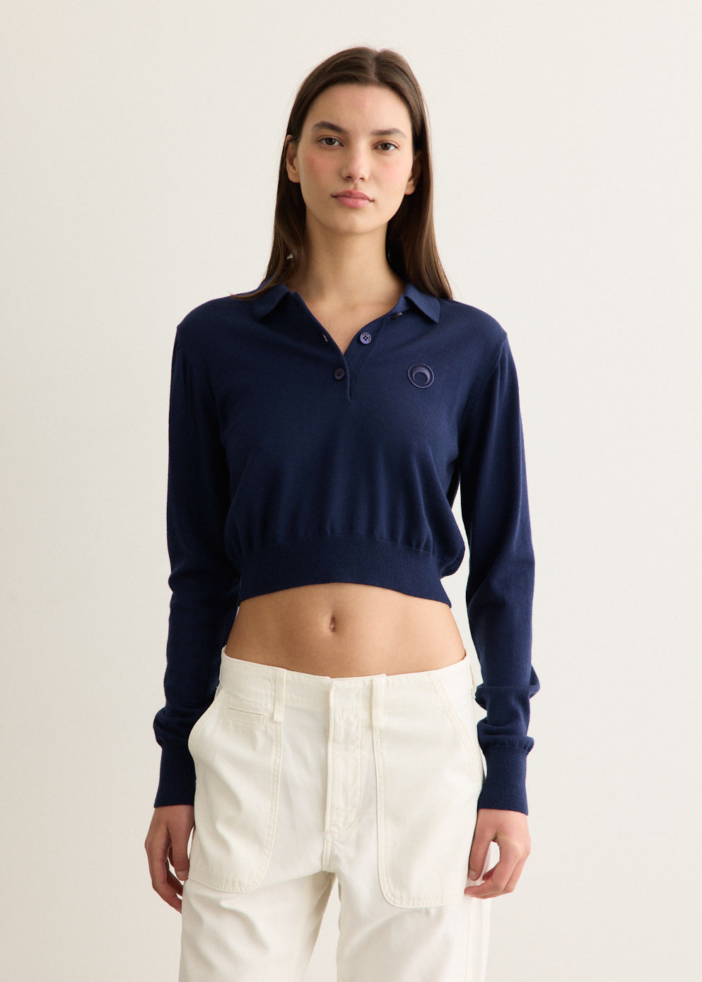 Merino Knit Long Sleeve Polo