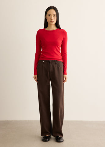 Phoebe Drawstring Wide Jeans