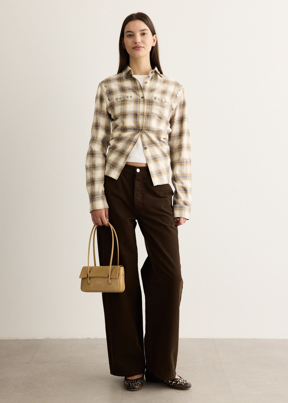 Check Studded Contour Shirt
