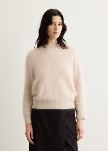 Saddler Brushed Wool Crew Knit