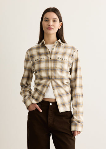 Check Studded Contour Shirt