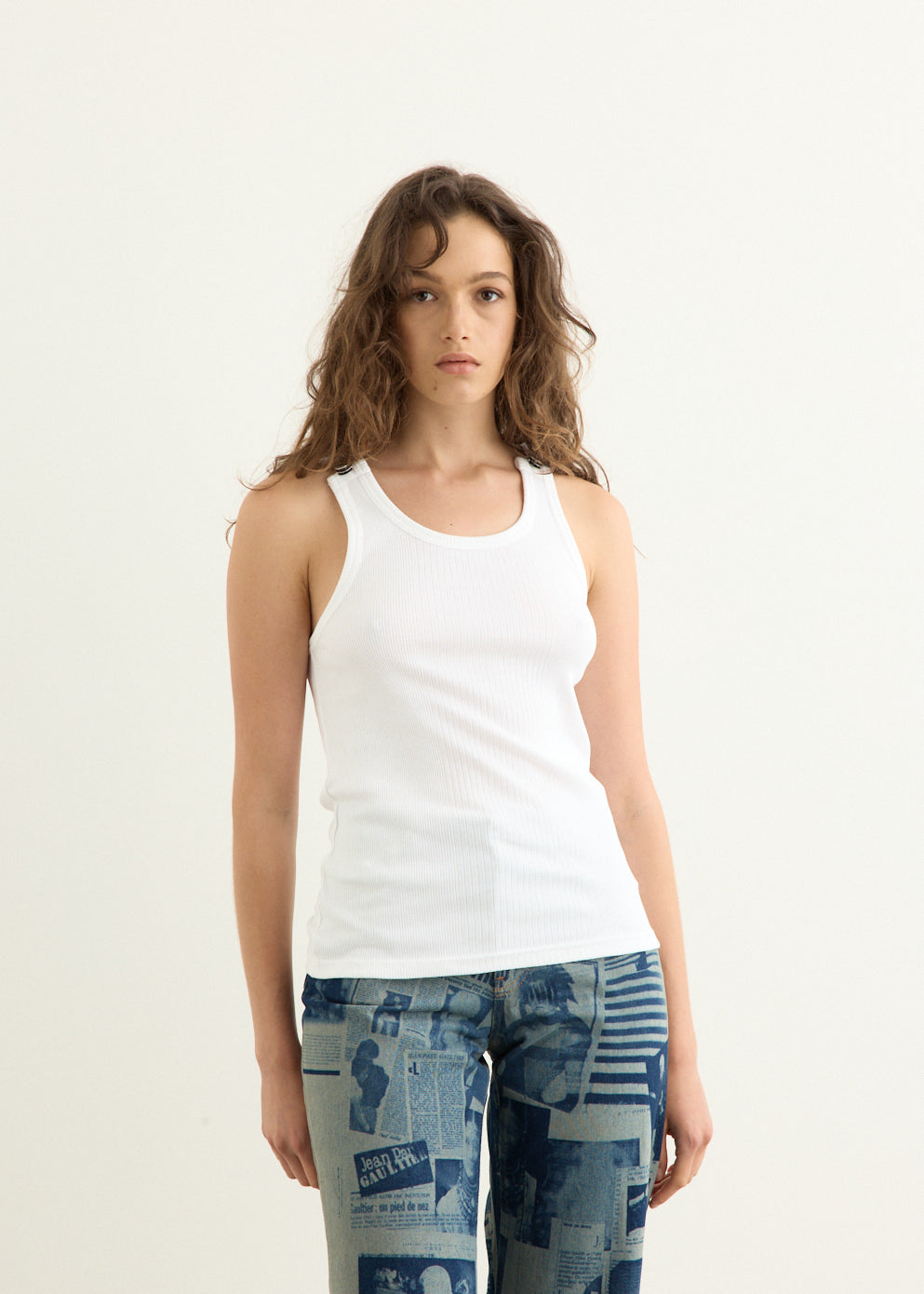 Overall Engraved Tank Top