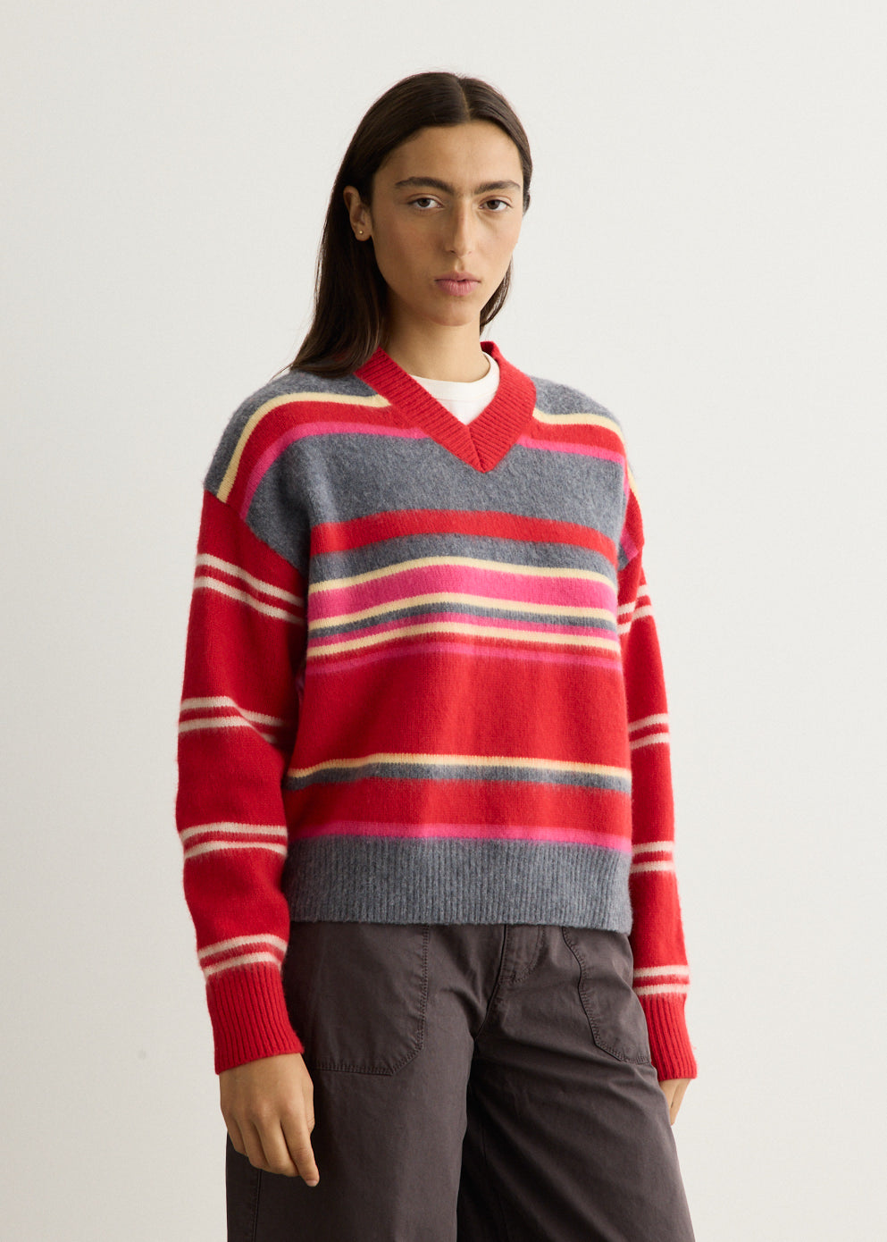 Rene Merino Wool V-Neck Jumper