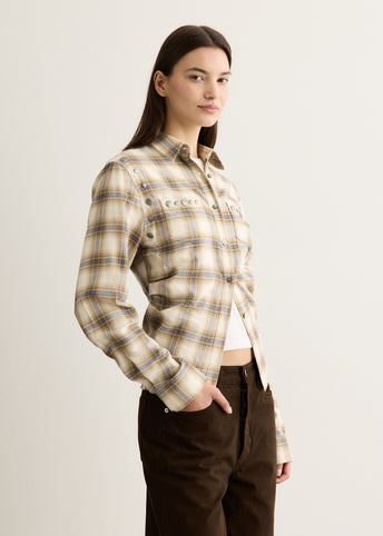 Check Studded Contour Shirt