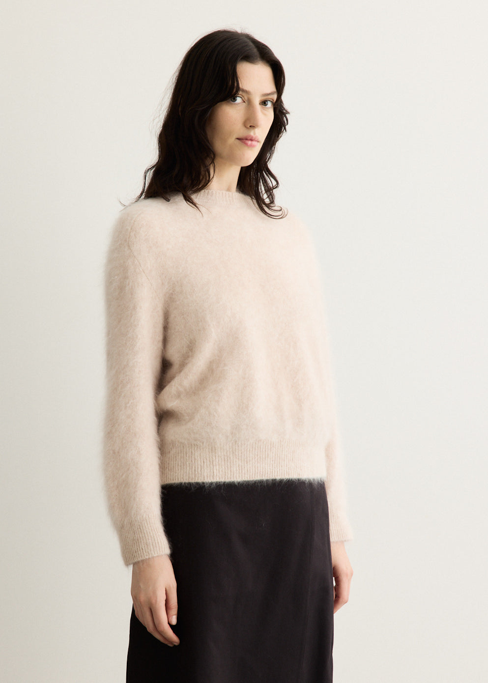 Saddler Brushed Wool Crew Knit