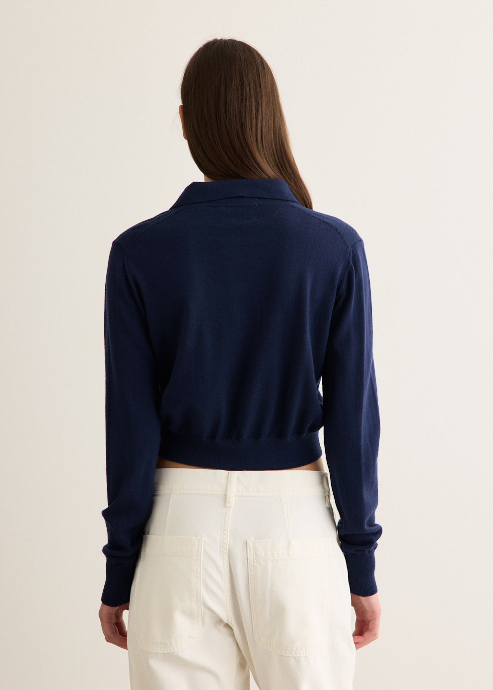 Merino Knit Long Sleeve Polo