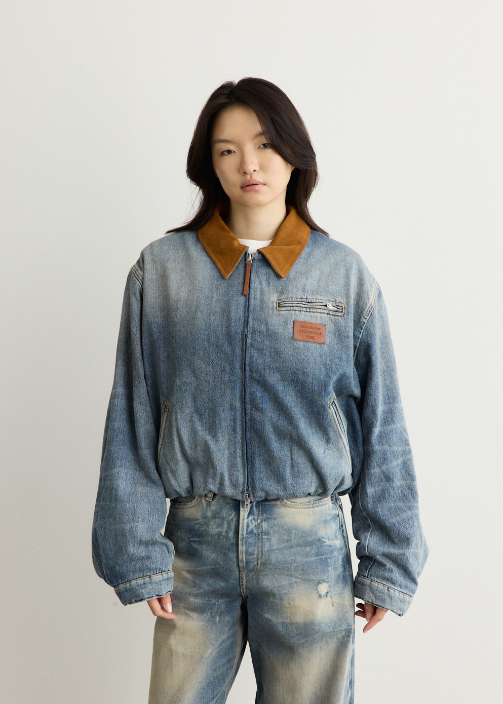 Okra Denim Bomber Jacket