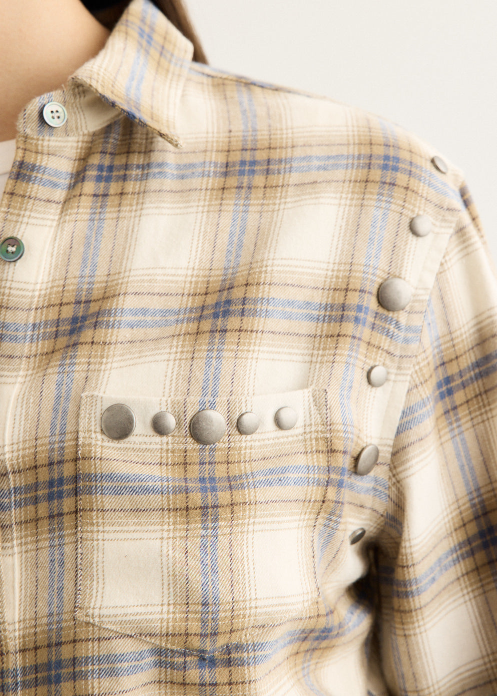 Check Studded Contour Shirt