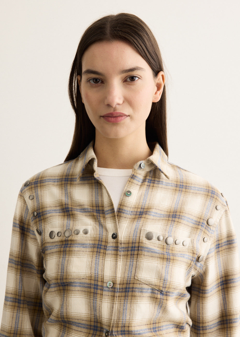 Check Studded Contour Shirt