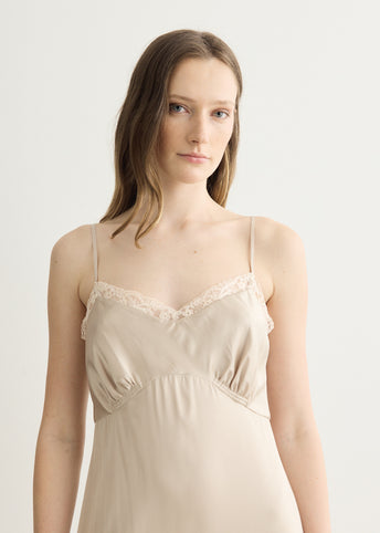Ruffle Frill Hem Slip Dress