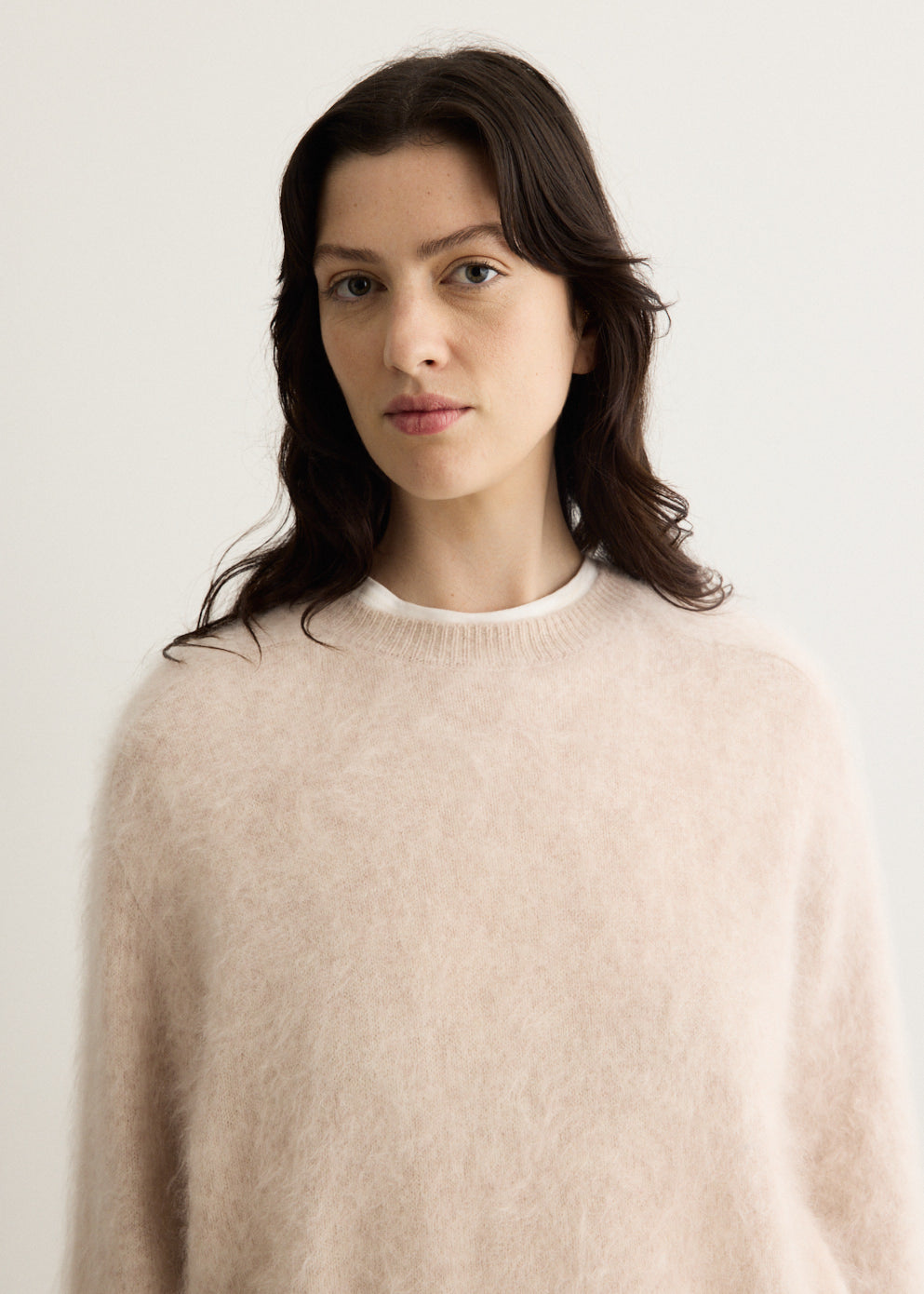 Saddler Brushed Wool Crew Knit