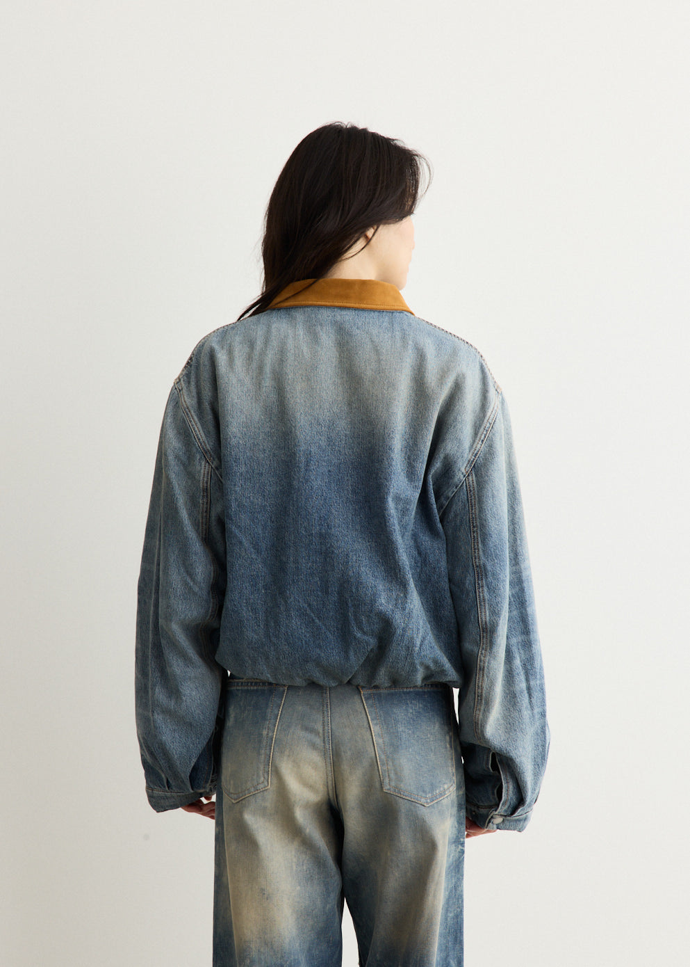 Okra Denim Bomber Jacket