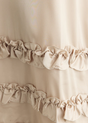 Ruffle Frill Hem Slip Dress
