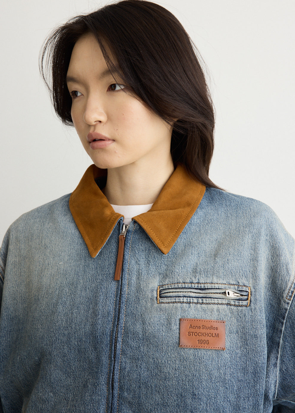 Okra Denim Bomber Jacket