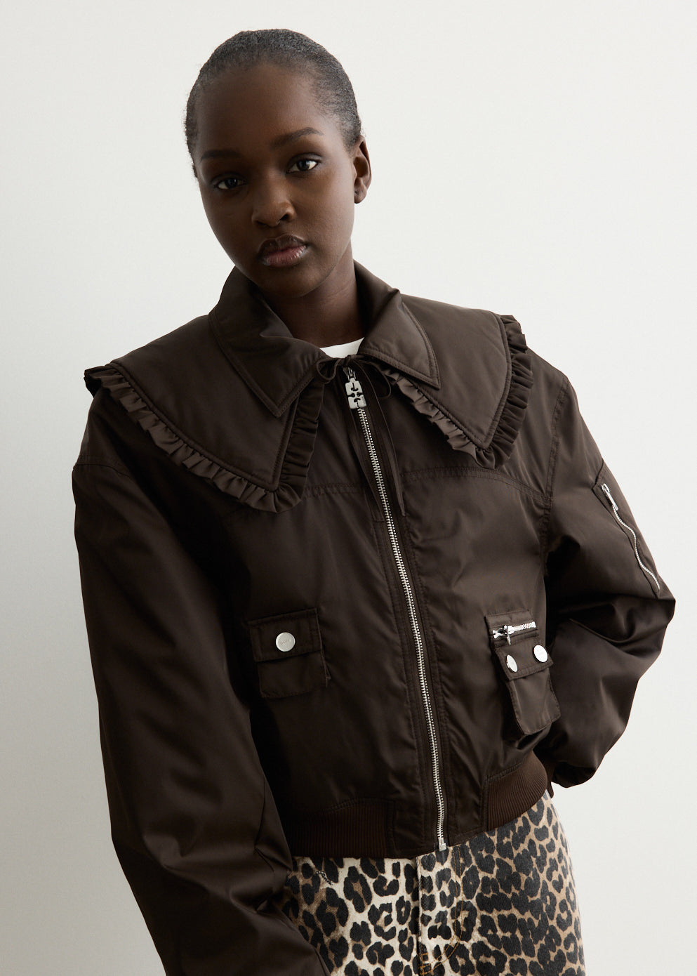 Duchesse Nylon Bomber Jacket