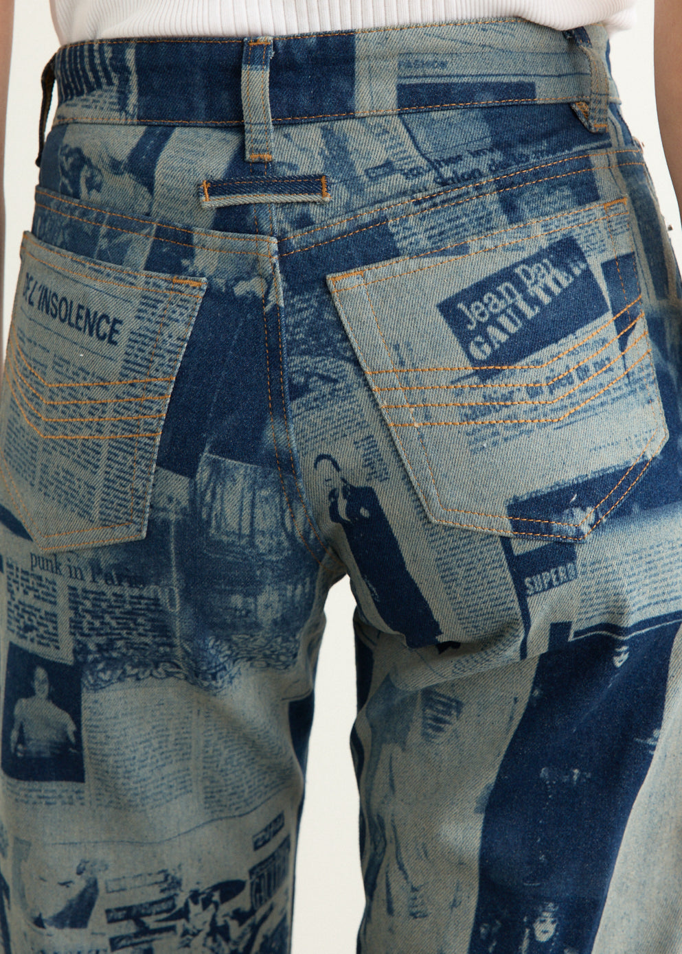 Jeans With Newspaper Print