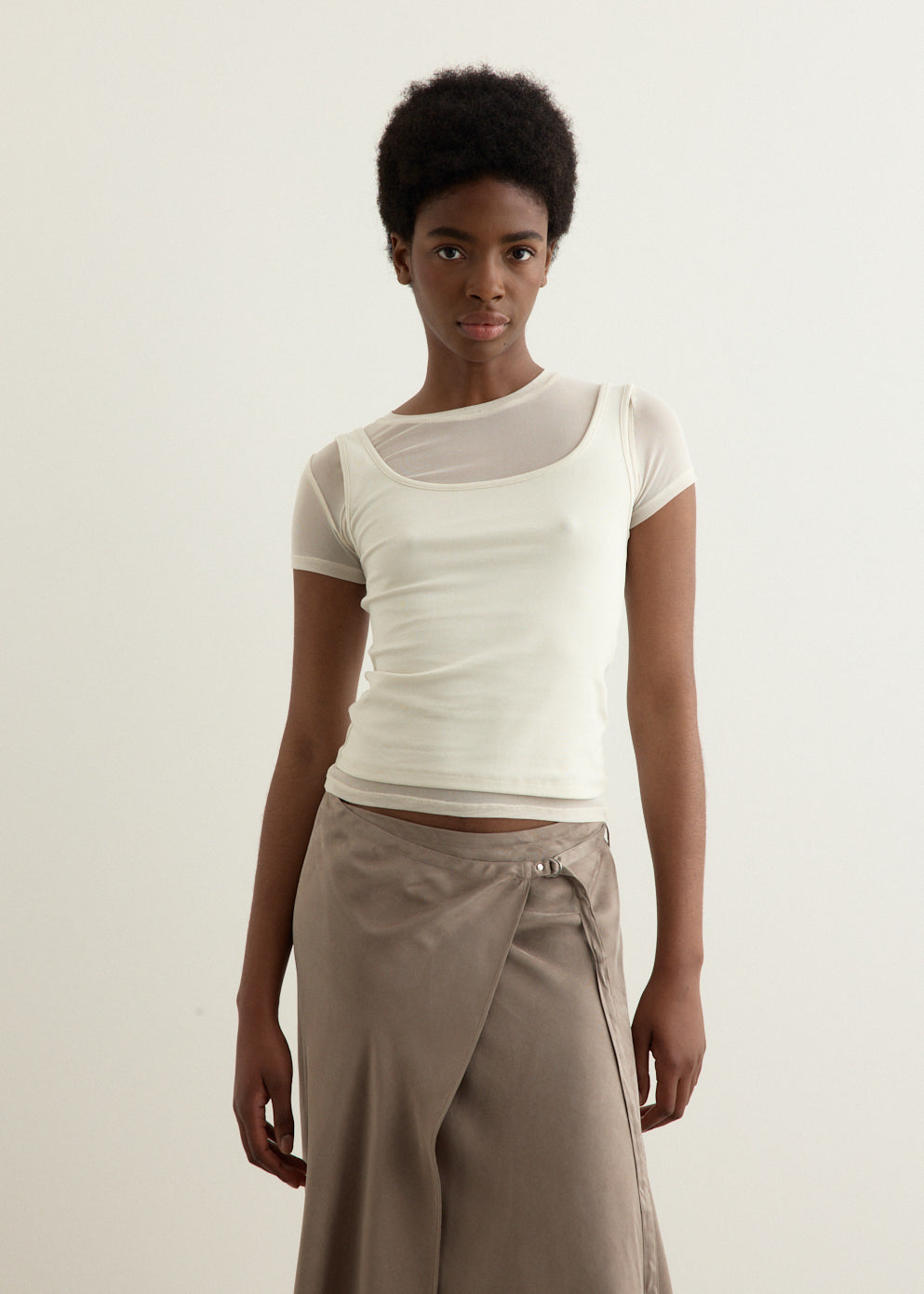 Waltz Double Layered Short Sleeve Top
