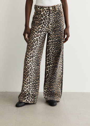 Leopard Printed Lari Jeans