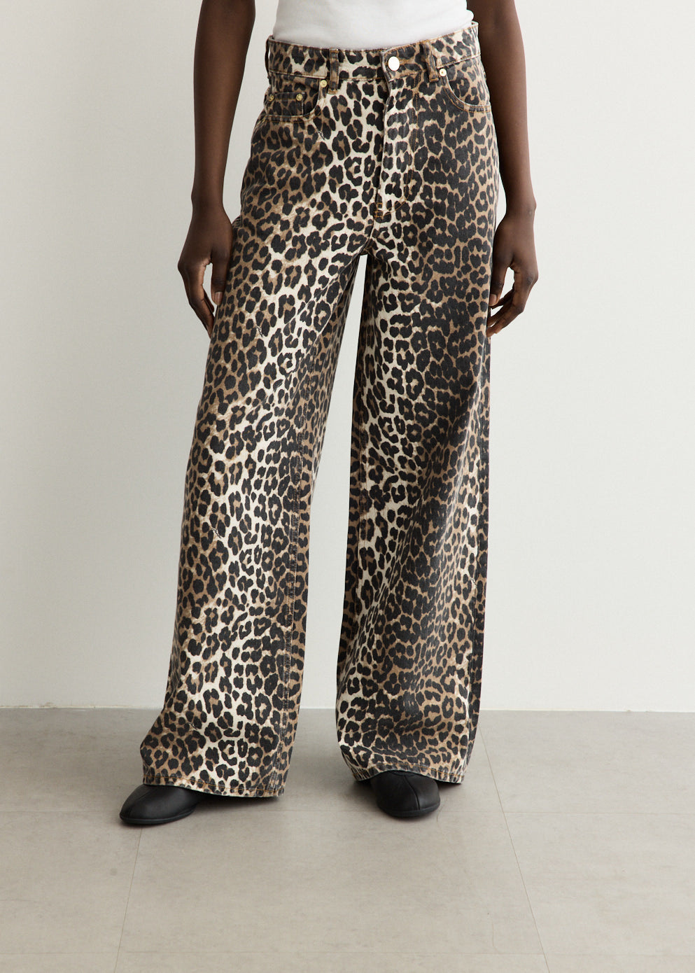 Leopard Printed Lari Jeans
