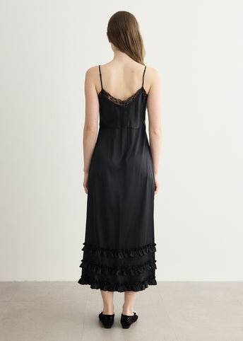 Ruffle Frill Hem Slip Dress